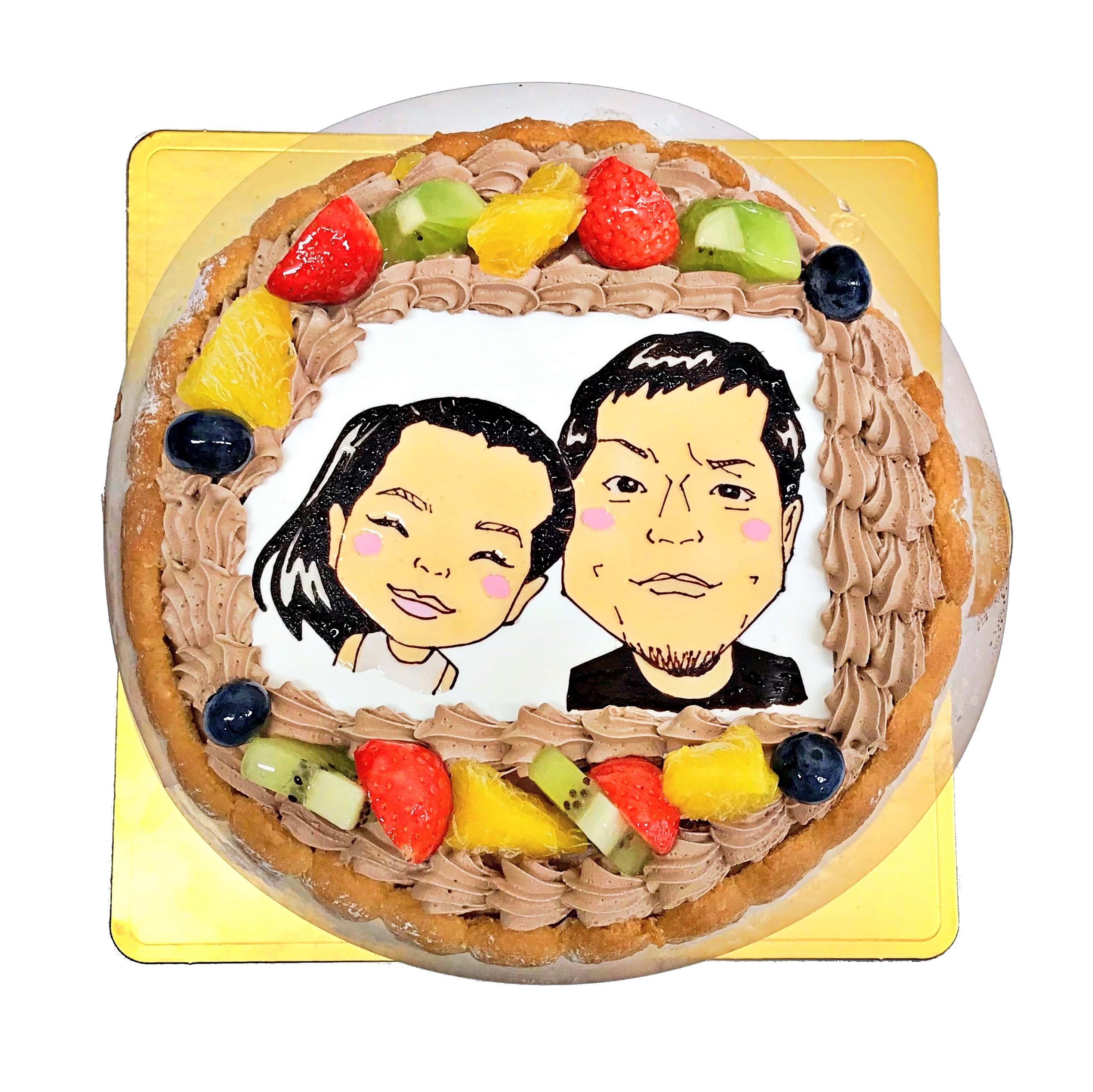 似顔絵ケーキ Mサイズ キャラクターケーキ通販fundeco ファンデコ